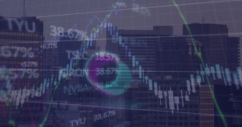 Financial Data Overlay on Urban Skyline Illustrating Global Business - Download Free Stock Images Pikwizard.com