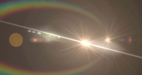 White Light Beam with Prismatic Lens Flare - Download Free Stock Images Pikwizard.com