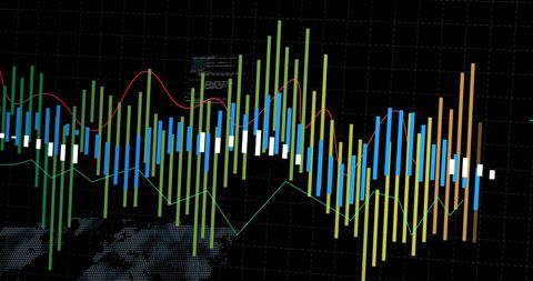 Digital Financial Data Visualization with Bar Graphs and Line Charts - Download Free Stock Images Pikwizard.com