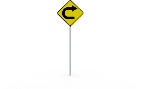 vector road sign with circular arrow transparent background - Download Free Stock Videos Pikwizard.com