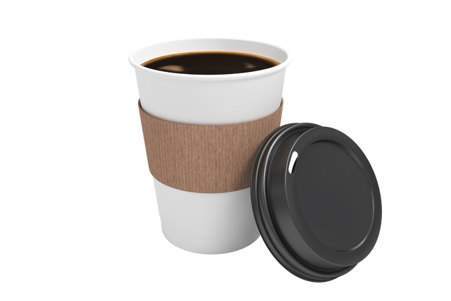 Coffee Cup with Lid on Transparent Background - Download Free Stock Videos Pikwizard.com