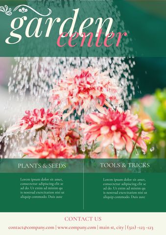 Floral Promotion Template with Dew-Kissed Pink Flowers - Download Free Stock Templates Pikwizard.com