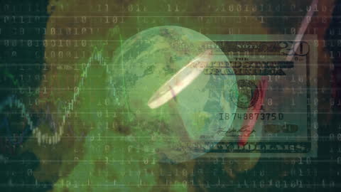 Global Finance Animation with Data and Technology Elements