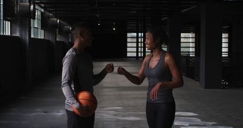 Pair Bonding through Basketball in Urban Setting - Download Free Stock Images Pikwizard.com