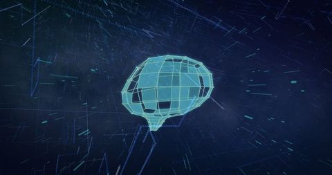 Digital Brain Interface With Futuristic Technology Design