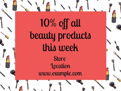 exciting beauty product sale with 10% discount announcement - Download Free Stock Templates Pikwizard.com