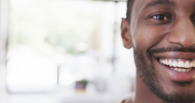 Close-up of Happy Smiling Man with Beard - Download Free Stock Images Pikwizard.com