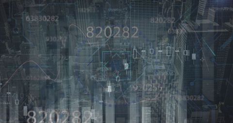 Financial Data Visual Integrated with Cityscape Concept - Download Free Stock Images Pikwizard.com