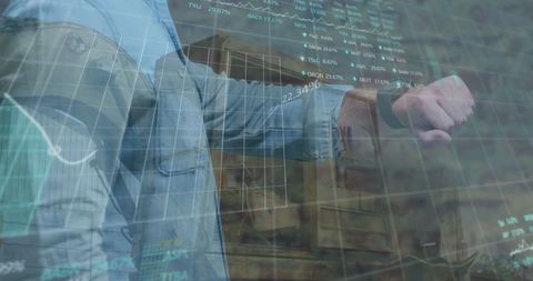 businessman with smartwatch analyzing financial performance - Download Free Stock Images Pikwizard.com
