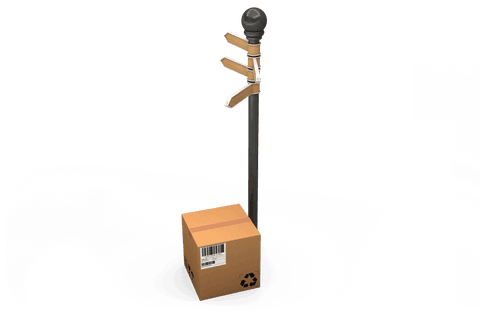 transparent cardboard box with dark road sign - Download Free Stock Videos Pikwizard.com