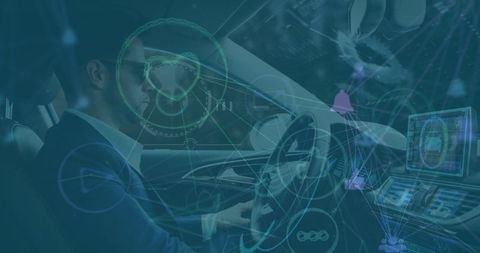 Futuristic Connected Vehicle Technology in Modern Cars