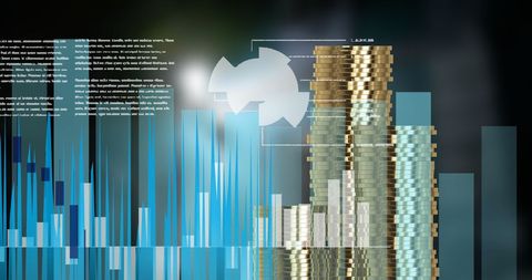 Analyzing Financial Growth in a Digital Urban Landscape - Download Free Stock Images Pikwizard.com