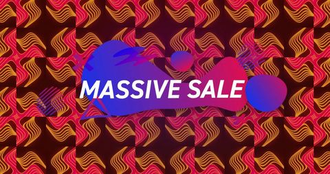 Colorful Abstract Graphic with Massive Sale Text