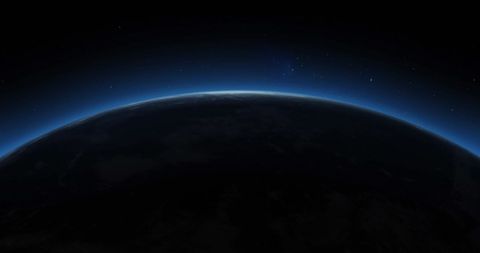 Earth Horizon Illuminating Eerie Night in Mystical Cosmic Light - Download Free Stock Images Pikwizard.com