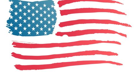 Creative martin luther king day concept with american flag