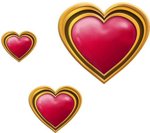 Transparent Gold-Rimmed Pink Hearts for Valentine's Celebration - Download Free Stock Videos Pikwizard.com