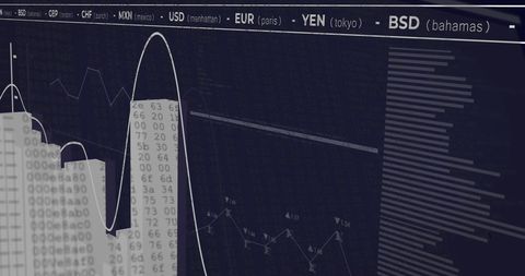 Global Financial Data Processing Analysis on Digital Interface - Download Free Stock Images Pikwizard.com