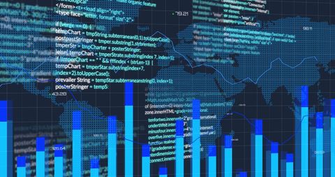 Global Data Analysis and Digital Technology Over World Map - Download Free Stock Images Pikwizard.com