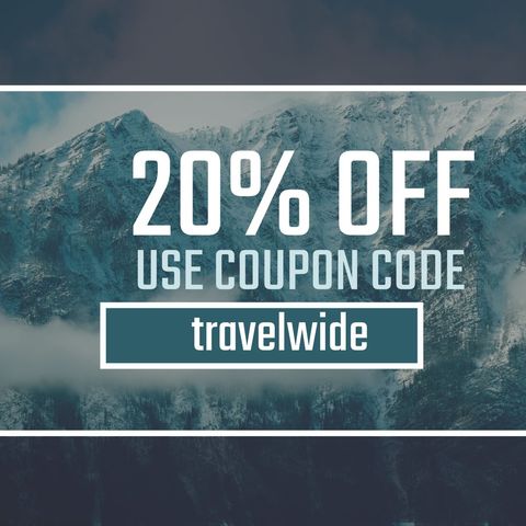 Travel Discount Promotion with Majestic Mountain Background - Download Free Stock Templates Pikwizard.com