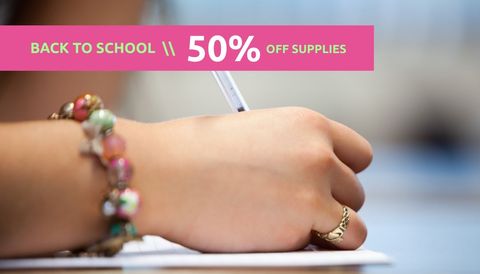 Back to School Sale on Stationery Supplies - Download Free Stock Templates Pikwizard.com
