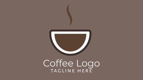 minimalist coffee cup logo design for brand identity - Download Free Stock Templates Pikwizard.com