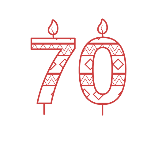 festive red 70 birthday number with flames on transparent background - Download Free Stock Videos Pikwizard.com