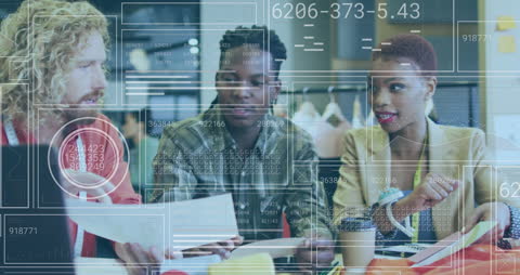 Innovative Team Meeting with Dynamic Data Interface