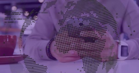 Digital technology and global finance concept