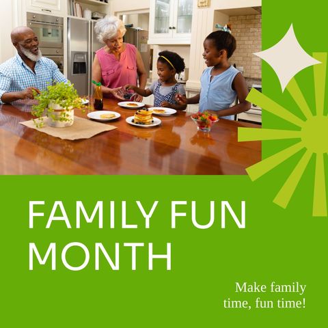 Joyful family time in modern kitchen setting