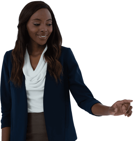 transparent businesswoman interacting with virtual screen interface - Download Free Stock Videos Pikwizard.com