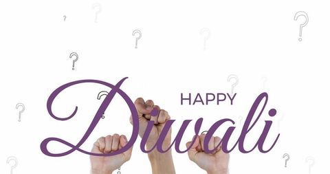 Unity in celebration: happy diwali message with clenched fists