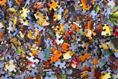 Colorful Assorted Jigsaw Puzzle Pieces Background