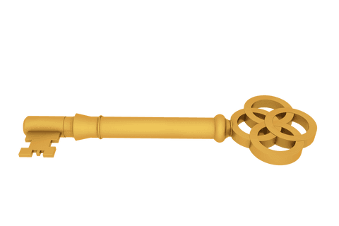 golden key with ornate head on transparent background vector - Download Free Stock Videos Pikwizard.com