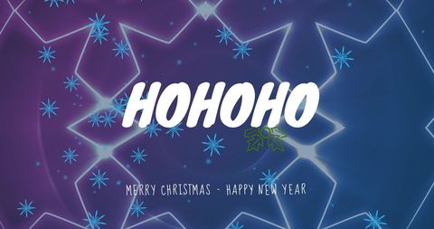 Festive christmas hohoho on snowy frost background
