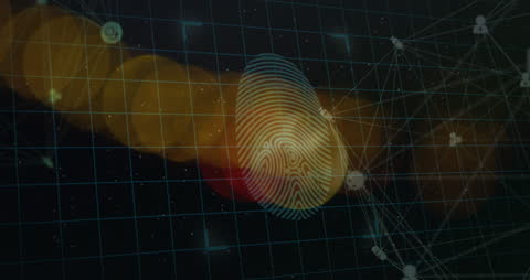 Biometric Fingerprint with Digital Connections Background