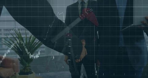 Energy Market Discussion with Business Professionals and Pump Jack Model