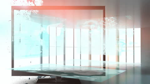 Digital Data Processing Animation Overlay on Screen