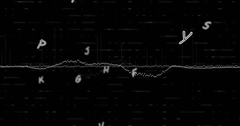 abstract digital financial data representation with floating letters - Download Free Stock Images Pikwizard.com