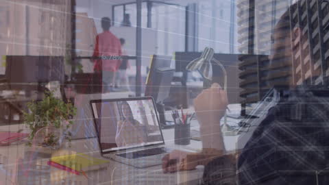 Mixed Reality Office with Digital Financial Data Overlay