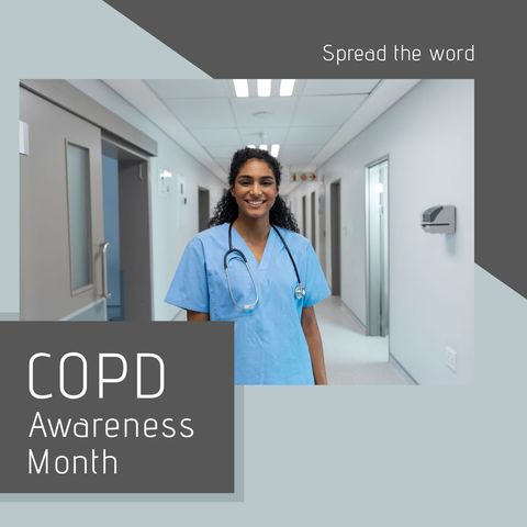 Smiling female doctor highlighting copd awareness month