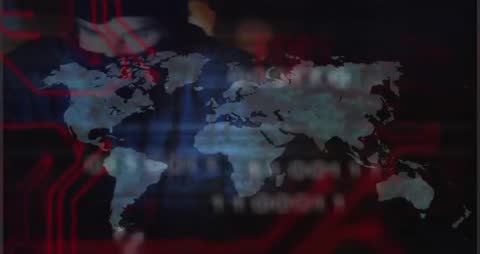 Digital Global Connectivity Network Visualization Concept