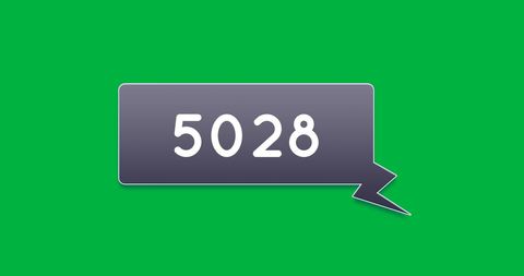 Counting Number in Grey Chat Box on Green Background - Download Free Stock Images Pikwizard.com