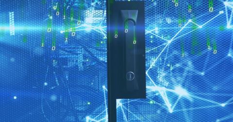 Binary Data Flow and Network Connections on Digital Interface - Download Free Stock Images Pikwizard.com