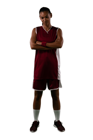 Tall Athletic Basketball Player on Transparent Background