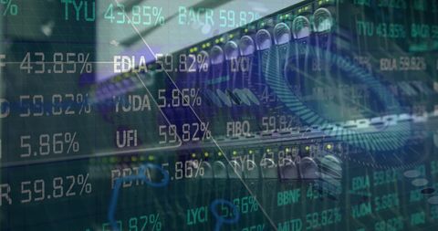 Digital Finance Data Overlaying Computer Servers Technology Concept - Download Free Stock Images Pikwizard.com