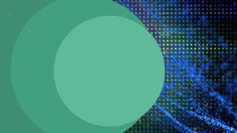 Abstract Green Dots with Digital Connections