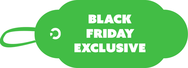 Green Label With Black Friday Exclusive Text On Transparent Background - Download Free Stock Videos Pikwizard.com