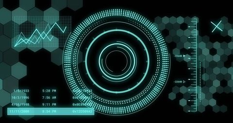 Futuristic Data Processing Interface with Digital Metrics - Download Free Stock Images Pikwizard.com