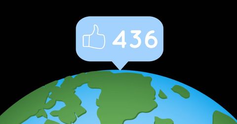 Social Media Impact on Global Connection with Like Icon - Download Free Stock Images Pikwizard.com