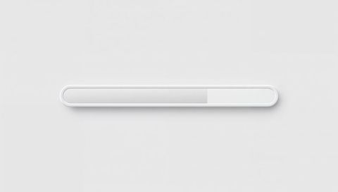 Minimal rounded progress bar ui with subtle shadow and inner fill on soft gray background